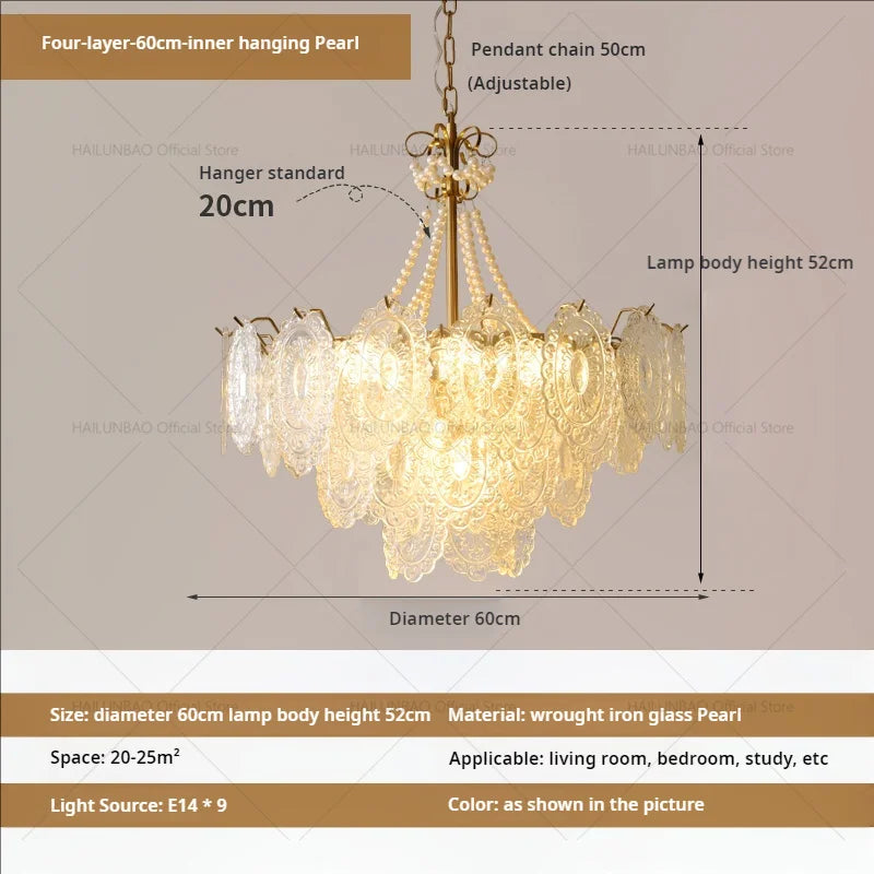 Afralia™ Cream Crystal Chandelier: French Light Luxury for Living Room, Bedroom, Dining Room