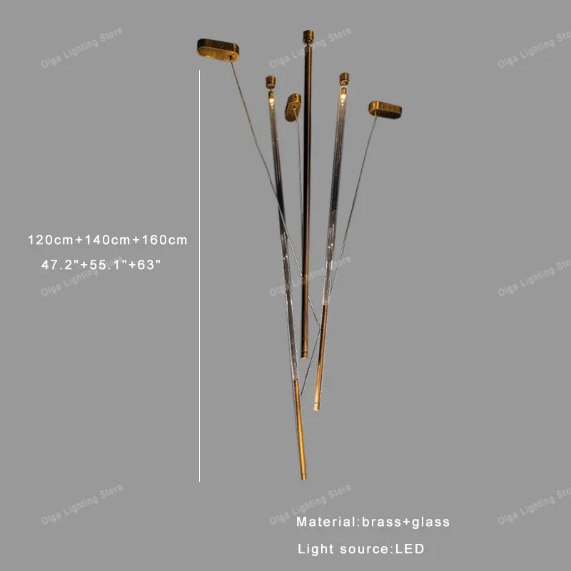 Afralia™ Luxury LED Long Strip Light for Living Room Art Decor