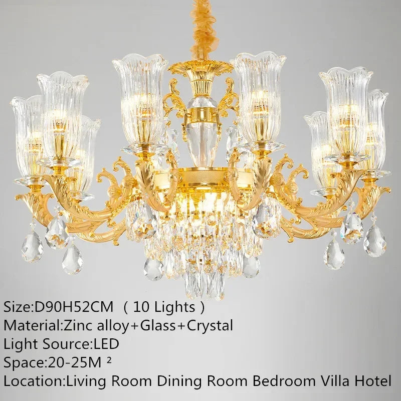 Afralia™ Crystal LED Chandelier for Luxurious European Living Spaces