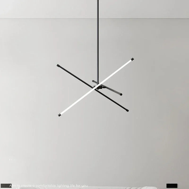 Afralia™ Modern Nordic Iron LED Chandelier for Living Room Bedroom - Minimalist Indoor Pendant Lighting