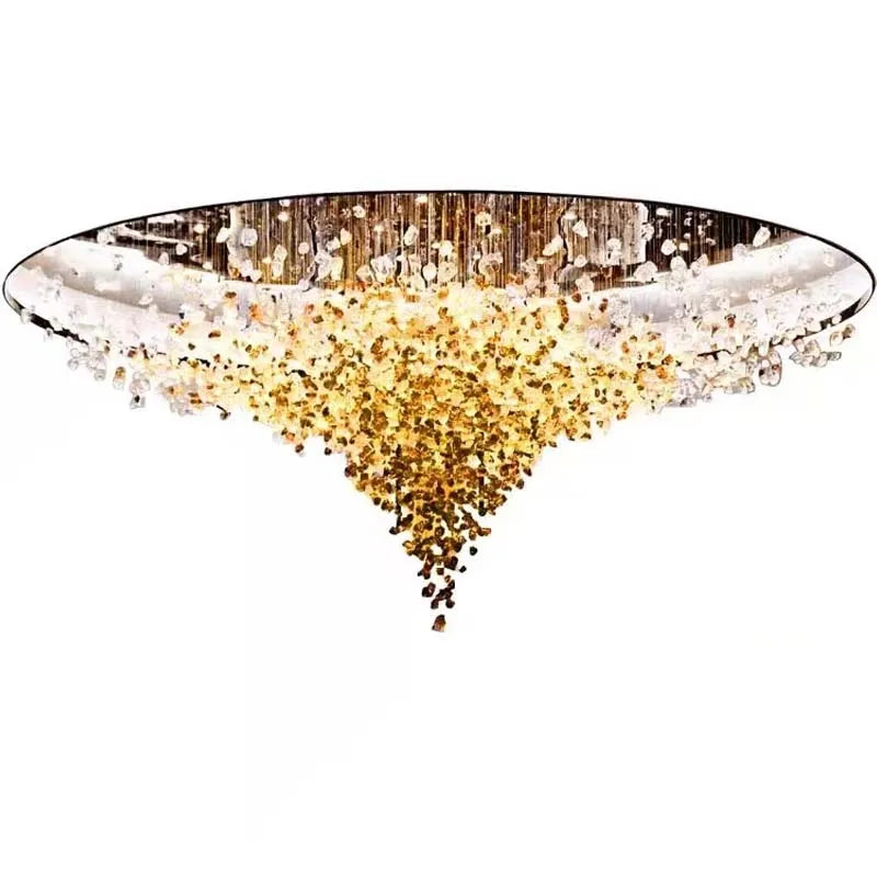Afralia™ LED Crystal Chandelier: Luxury Modern Nordic Ceiling Light for Hotel Lobby, Living Room.