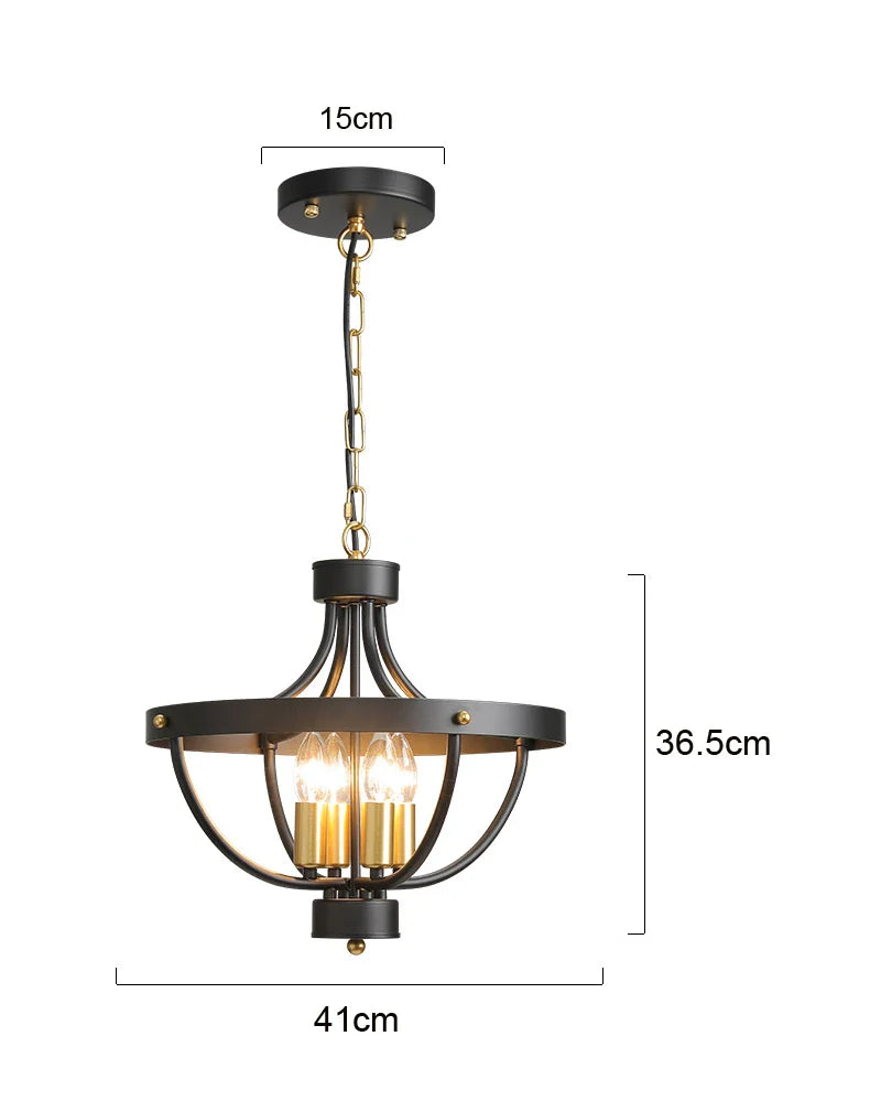Afralia™ Modern Farmhouse Geometric Chandelier Pendant Lamp for Kitchen & Dining Room