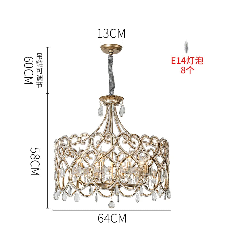 Afralia™ Crystal Heart Ceiling Light - Romantic Princess Bedroom Chandelier