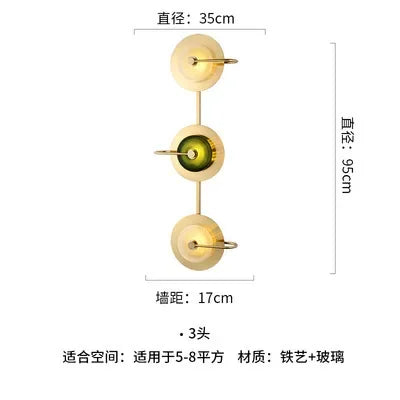 Afralia™ Modern Nordic Glass Wall Lamp LED Sconces Living Bedroom Lighting Fixture