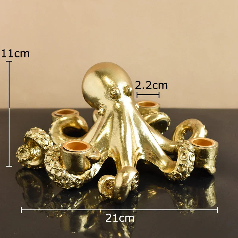 Octopus Candle Holders Afralia™: Romantic Desk Decoration for Room Aesthetic.