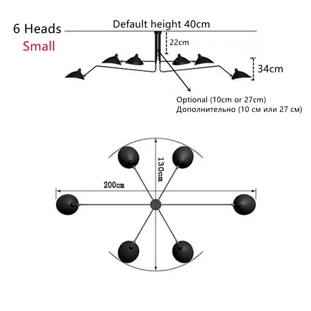 Afralia™ Retro Multi-Head Pendant: Nordic Design Ceiling Light for Modern Living Room LED Lighting