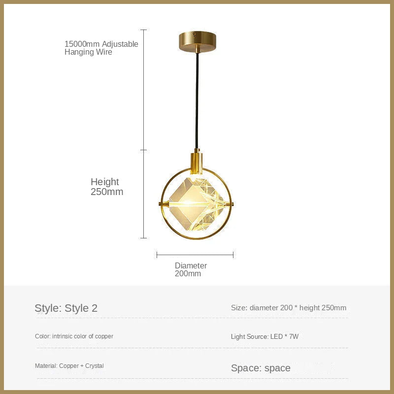 Afralia™ Crystal LED Pendant Lights for Home Decor Lighting
