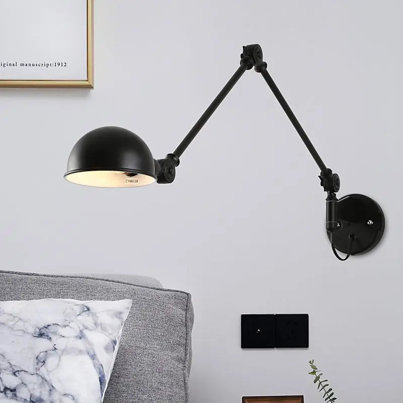 Afralia™ Nordic Telescopic Wall Lamp With Adjustable Long Arm, Rotatable Indoor Lighting