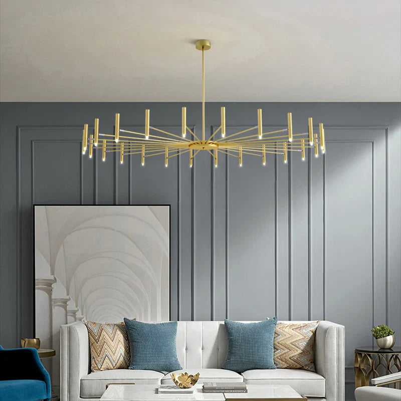 Afralia™ Black Sputnik Chandelier: Nordic Design, Adjustable Lighting for Home Décor