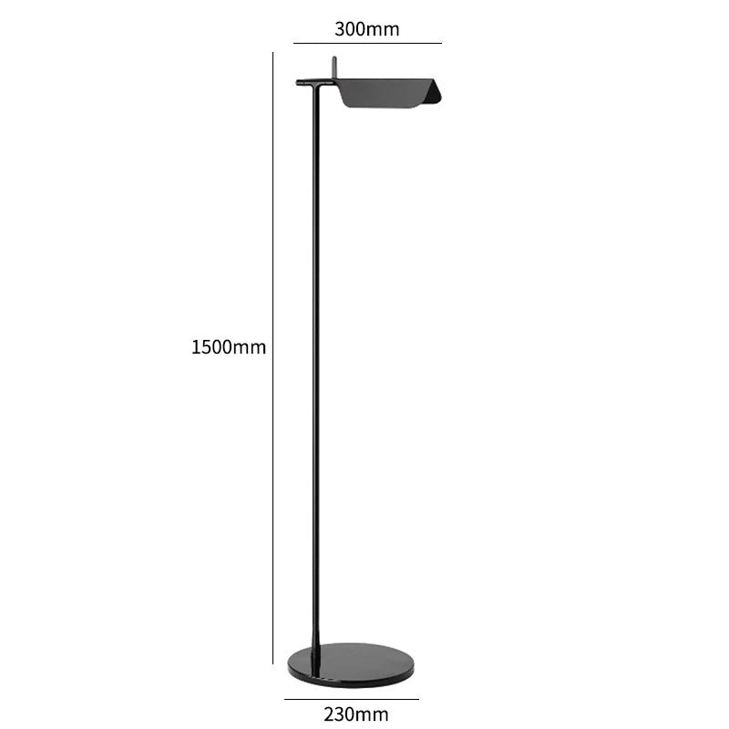 Afralia™ Modern Metal LED Floor Lamp Black/White Rotatable Head for Living Room Décor