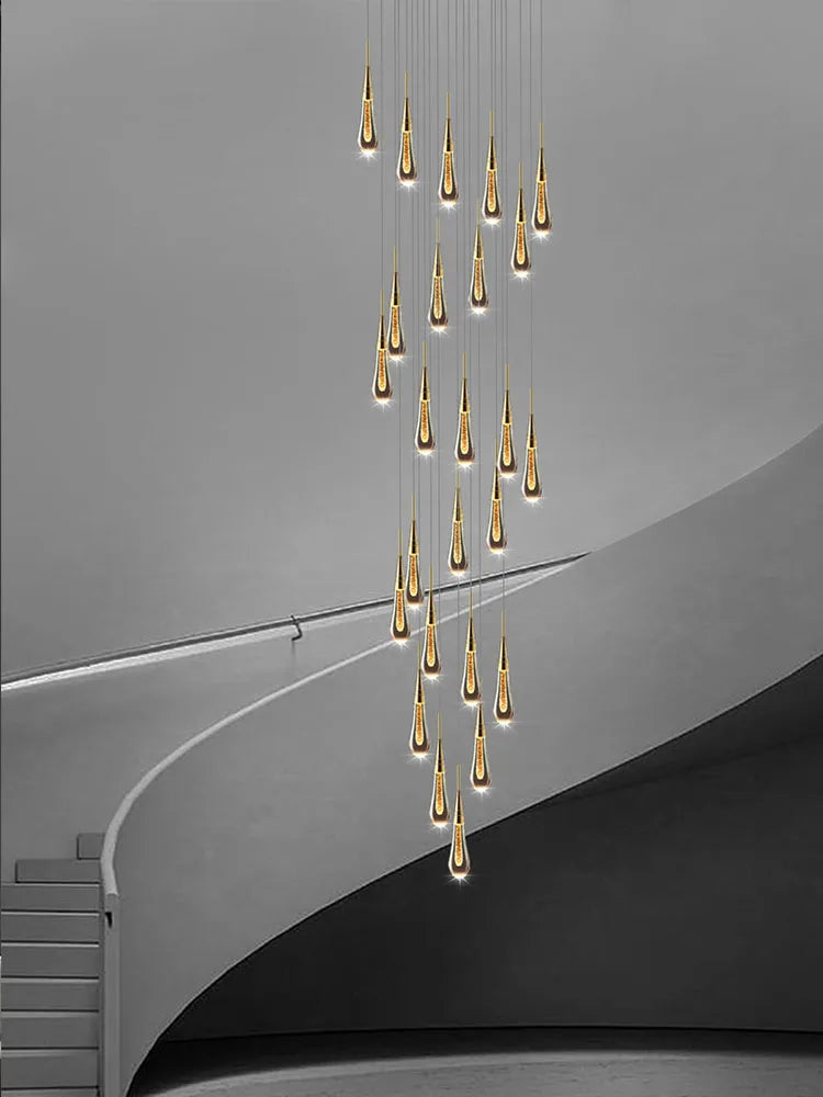 Afralia™ Crystal Pendant Chandelier for High Ceilings