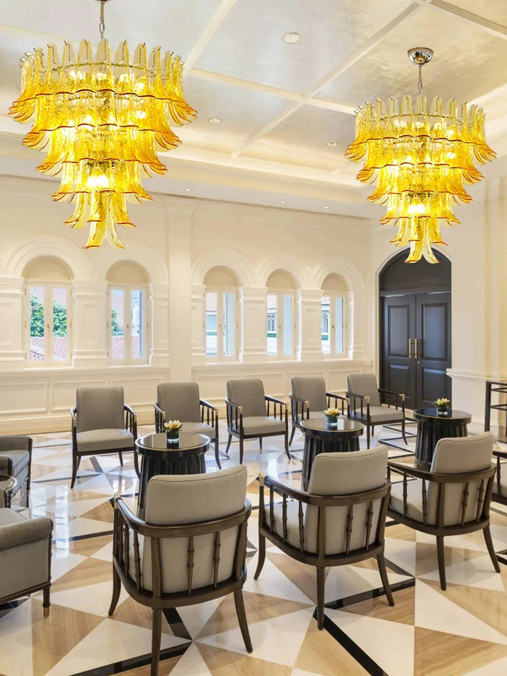 Afralia™ Green Tree Crystal LED Chandelier: Modern European Style Pendant Light with Remote Control