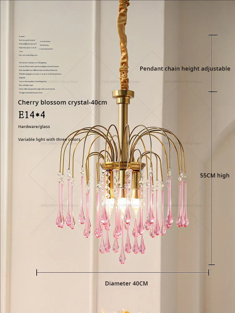 Afralia™ Vintage Crystal Glass Chandelier for Living Room, Dining Room, and Bedroom