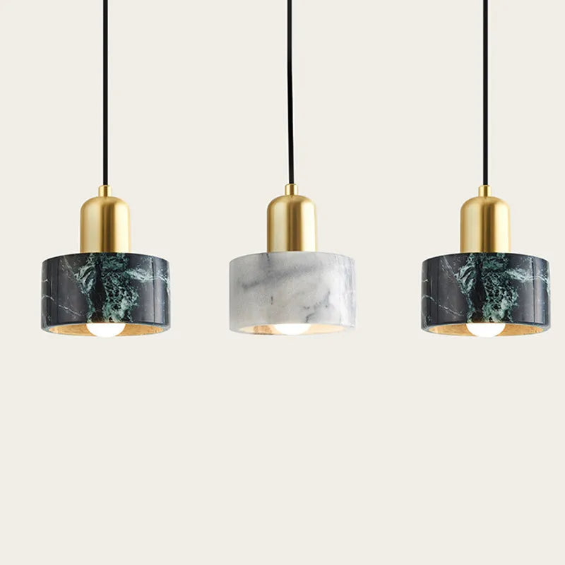 Nordic Marble Pendant Light Modern E27 LED Hanging Lamp for Room Decor, Afralia™