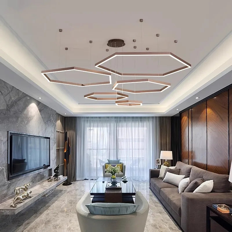 Afralia™ Modern Pendant Lights Indoor Lighting Chandelier LED Ceiling Lamp