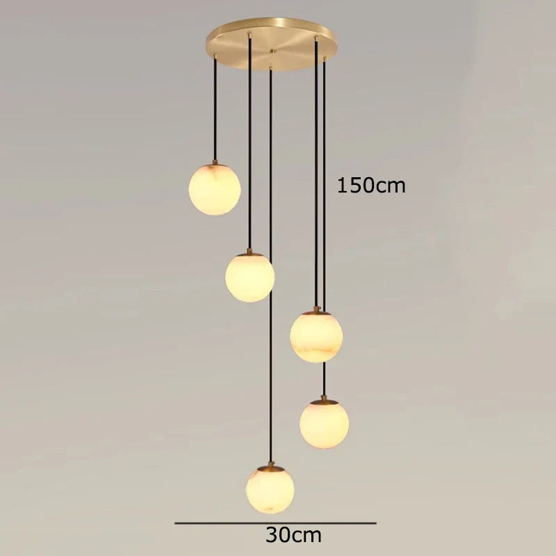 Afralia™ LED Pendant Light Chandeliers for Living Room Staircase Indoor Lighting