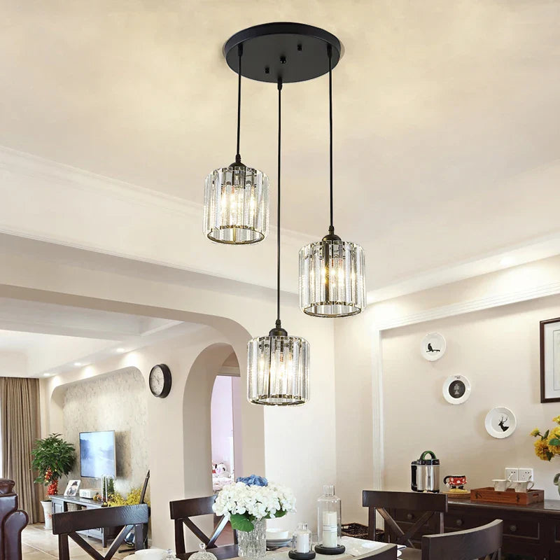 Afralia™ Crystal Chandelier Luxury Ceiling Lamp LED Modern Pendant Light for Indoor Spaces