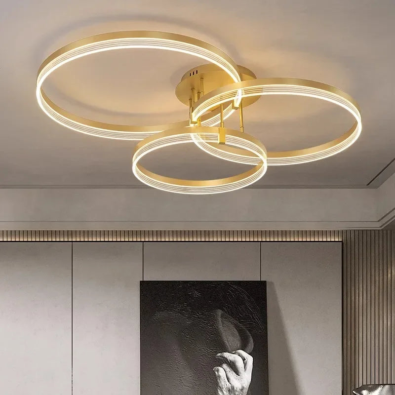 Afralia™ Nordic Style LED Chandelier Hanging Light Fixture for Home Decor