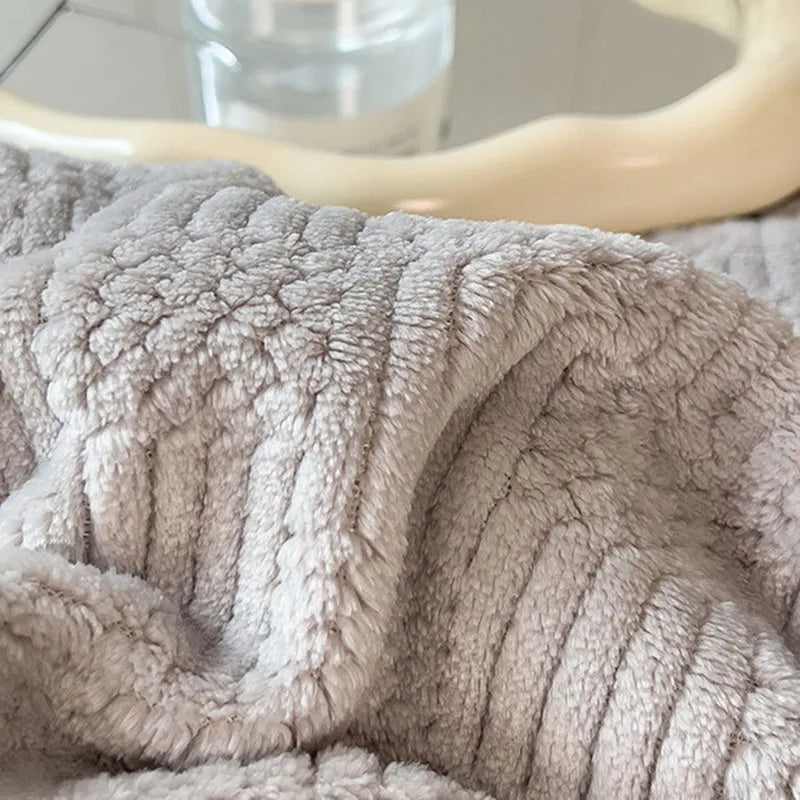 Afralia™ Cozy Striped Knitted Velvet Blanket