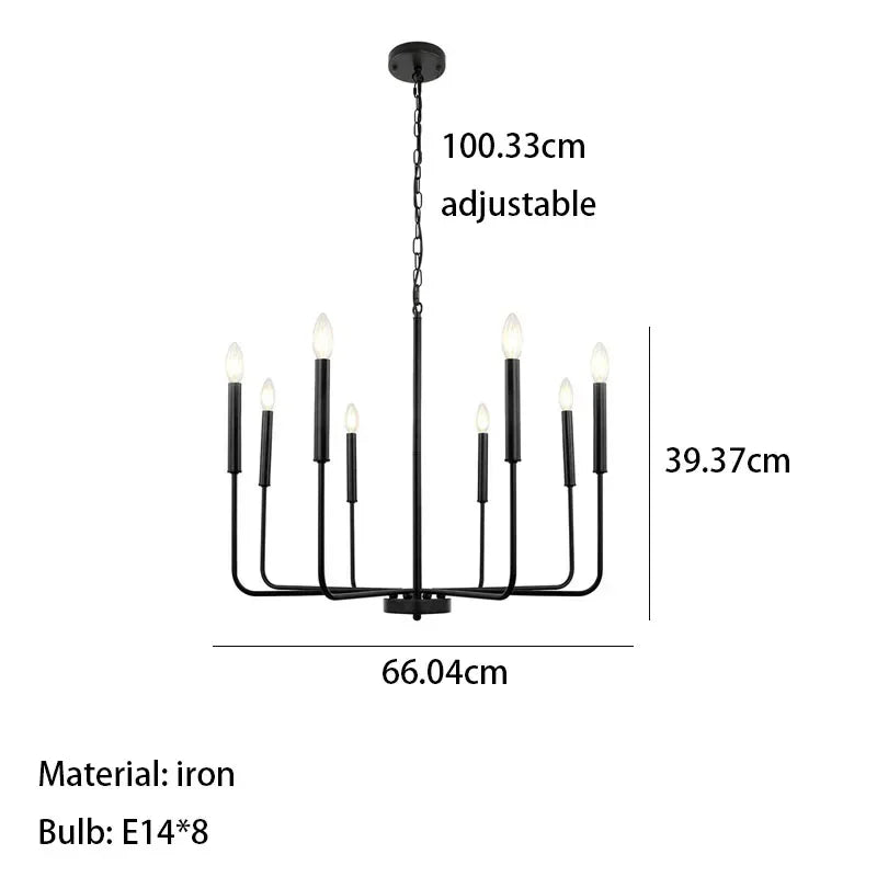 Afralia™ Iron Branch Chandelier LED Pendant Light - Elegant Home Decor
