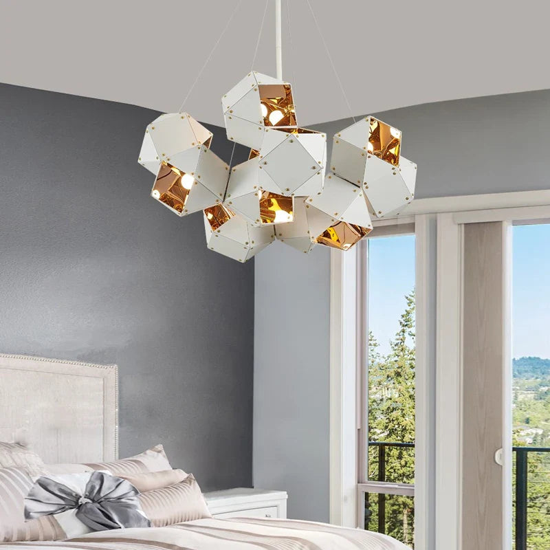 Afralia™ Cube LED Pendant Light: Art Deco Hanging Lamp for All-Match Style
