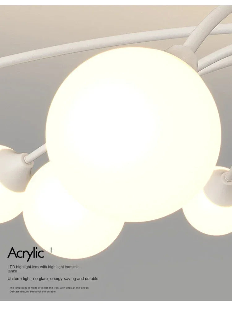 Afralia™ Nordic Light Luxury Chandelier - Modern, Creative, Warm Bedroom, Dining, Living Room Lamps