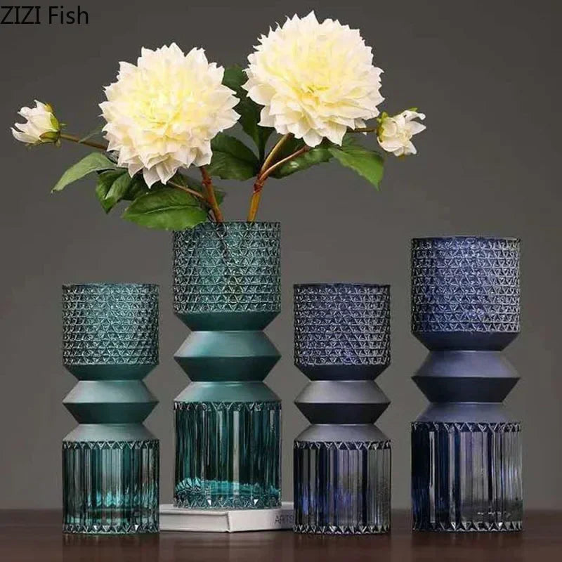 Afralia™ Crystal Clear Glass Vase Hydroponic Floral Arrangement Pot