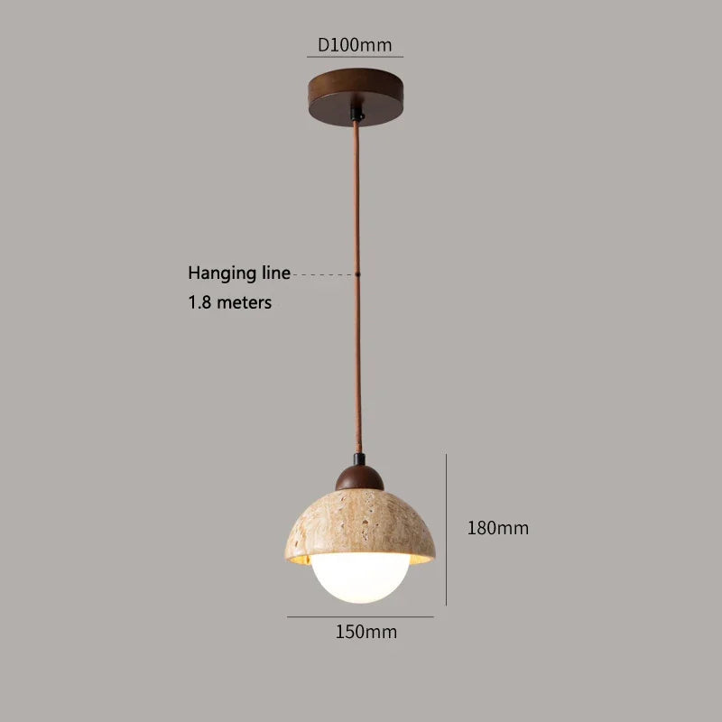 Afralia™ Cave Stone Pendant Light Ceiling Hanging Lamp for Bedroom and Dining Room