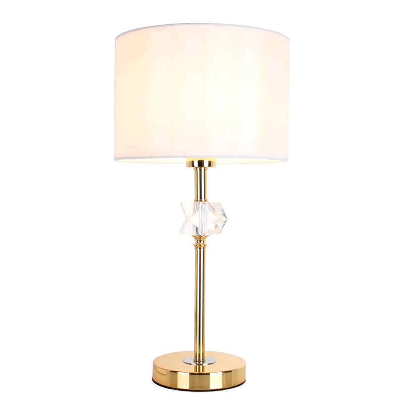 Afralia™ Golden Crystal Bedside Lamp: Modern, Cozy, Romantic Night Light