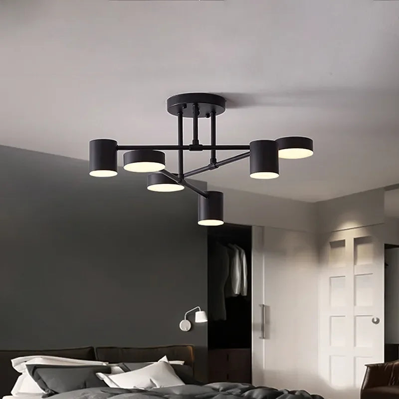 Afralia™ LED Ceiling Chandelier: Modern Light Fixture for Living Room, Bedroom, Hall - Indoor Home Decor