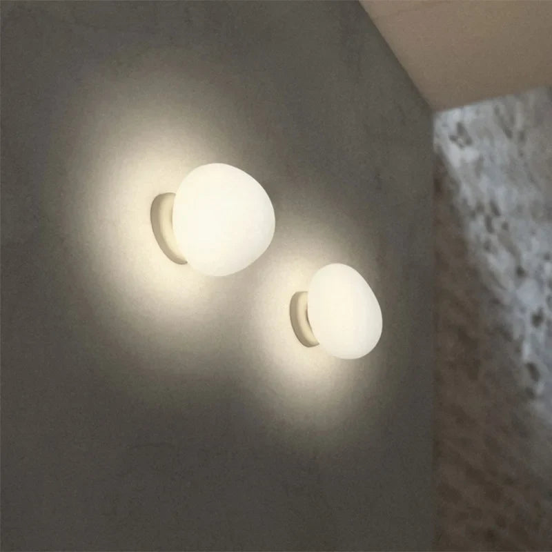 Afralia™ Cobblestone Wall Lamp: Simple Italian Design for Living Room, Bedroom & Study