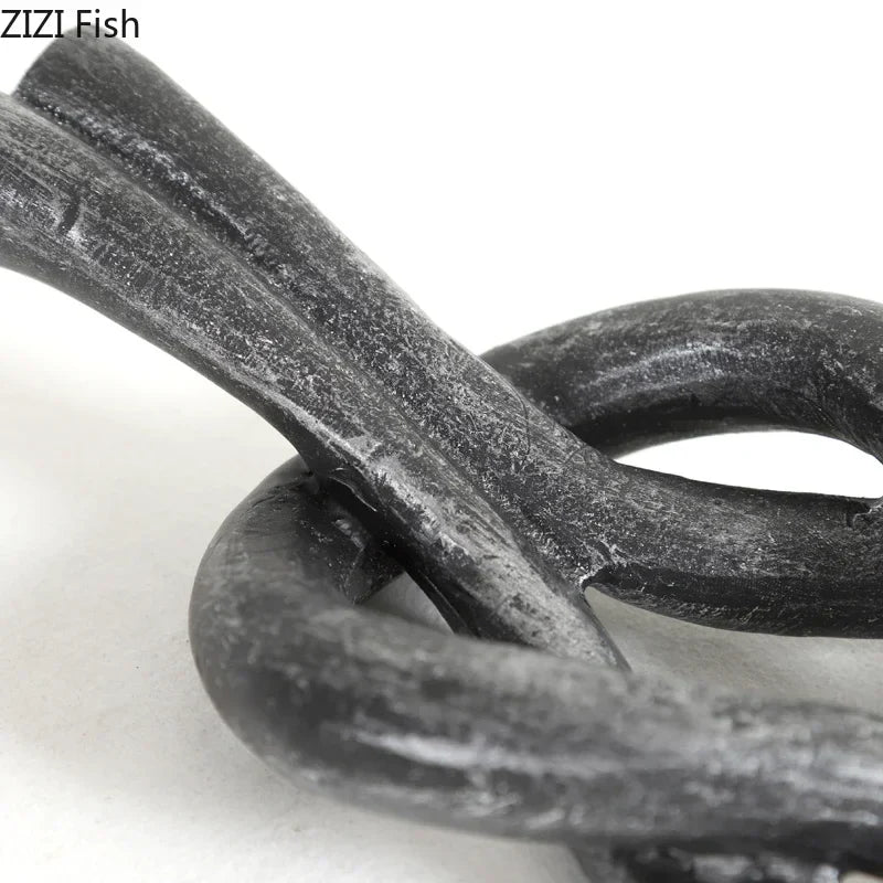 Afralia™ Geometric Knot Resin Sculpture Desk Decoration Room Aesthetics Artwork