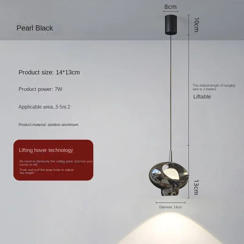 Afralia™ Modern Adjustable Round Pendant Light with LED, Stretchable Angle for Home Decor