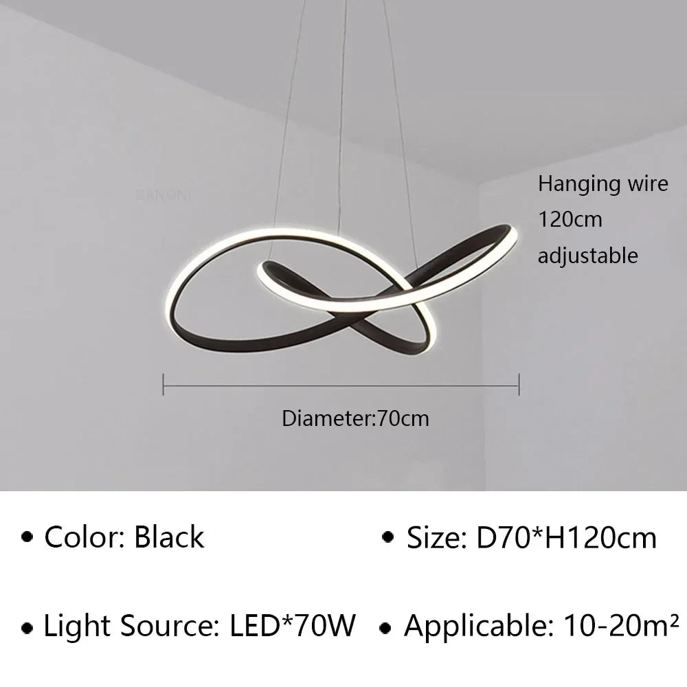 Afralia™ LED Pendant Light Modern Luster for Living Dining Hall Bedroom Hotel Decor