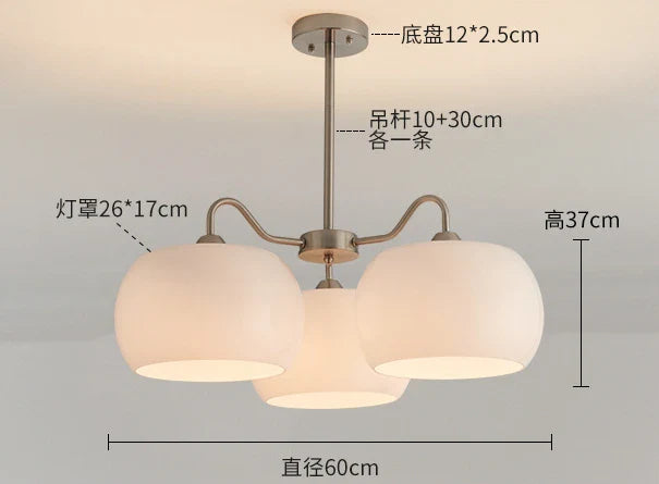 Afralia™ Glass Pendant Light LED Fixture for Living Room Dining Bedroom