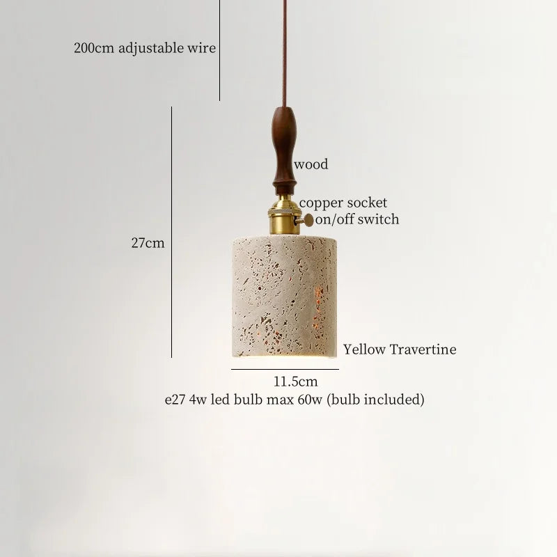 Afralia™ White Glass LED Pendant Light - Yellow Travertine Mid Century Hanging Lamps