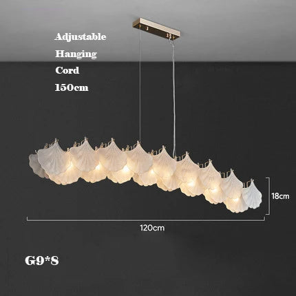 Afralia™ Maple Glass Chandelier Pendant Light Fixture for Living Room Bedroom