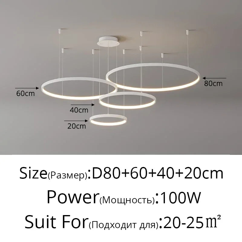Afralia™ Modern Acrylic LED Pendant Light for Restaurants and Living Rooms