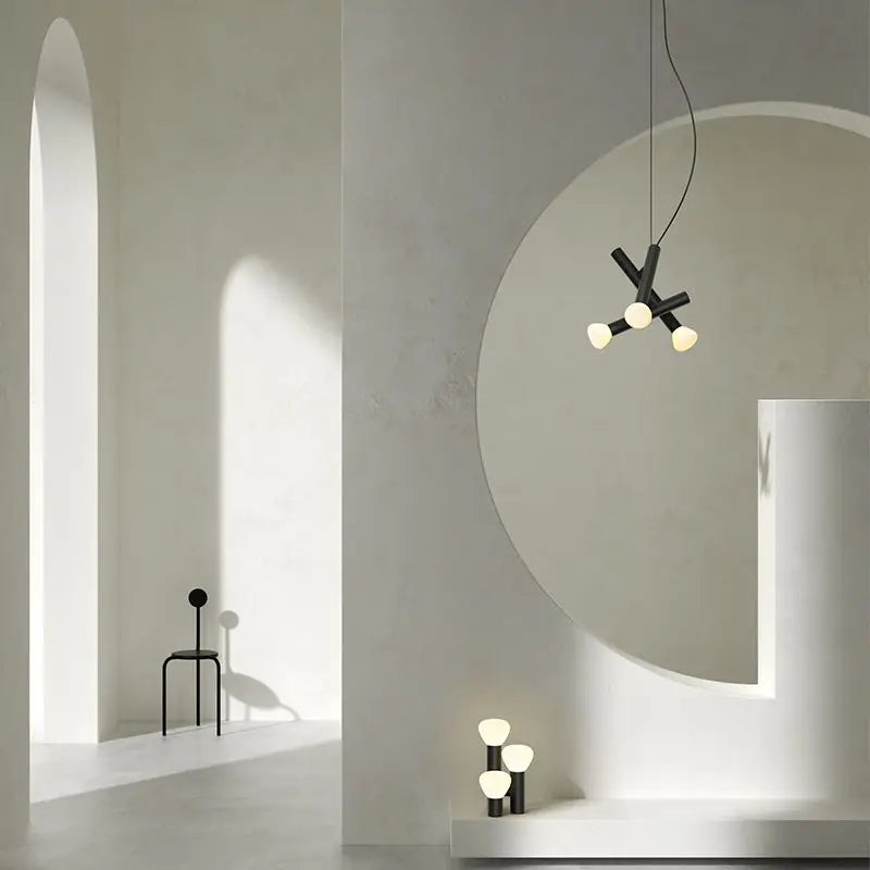 Afralia™ Modern Nordic Glass Chandelier for Staircase, Bedside, Window, and Bar
