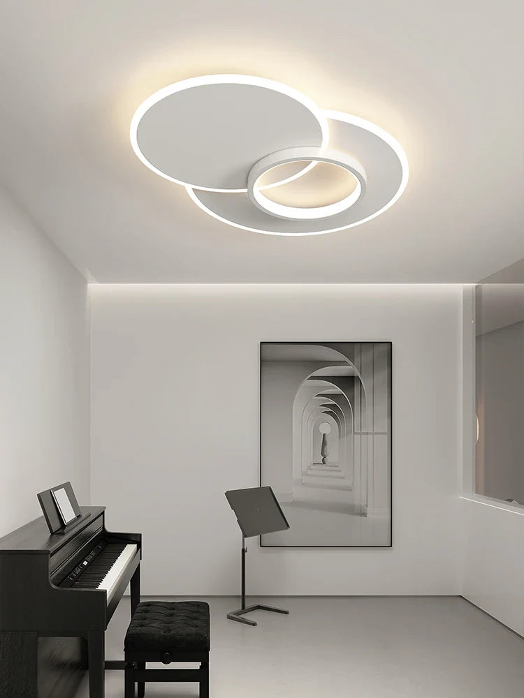 Afralia™ White Luster LED Chandeliers for Modern Indoor Lighting