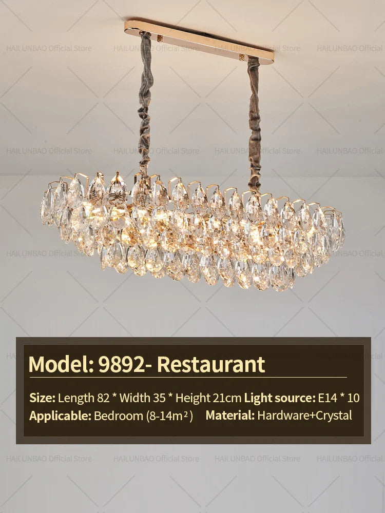 Afralia™ Crystal Chandelier Ceiling Light for Living Room Bedroom Dining Room