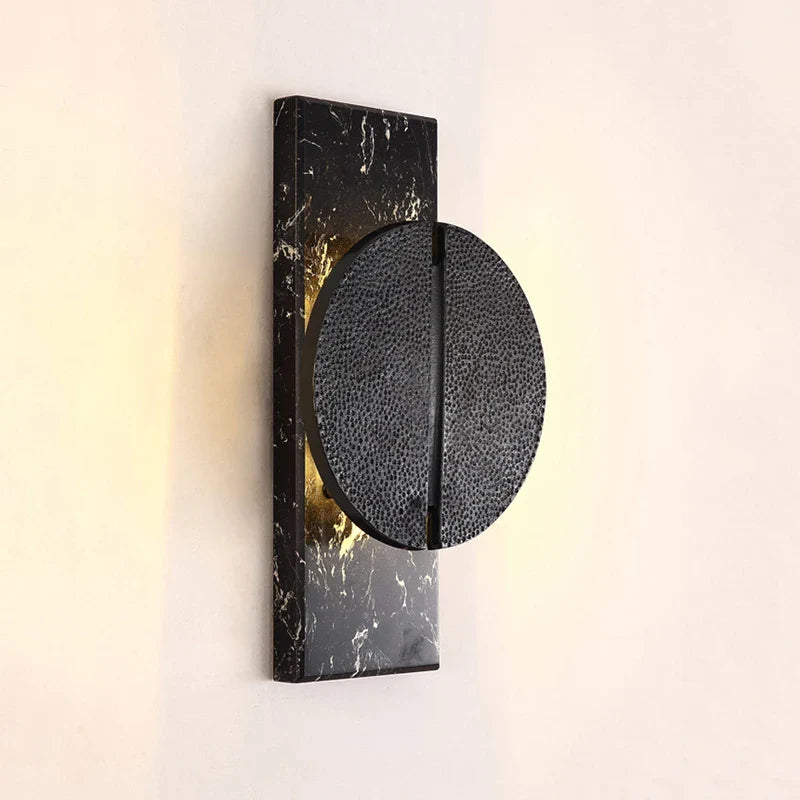 Marble Wall Light Luxury Home Decor Lamp Afralia™ Black Grey Sconce Aisle Hotel