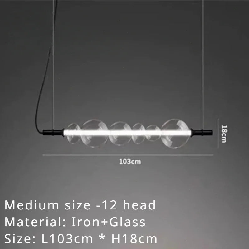 Afralia™ Modern Glass LED Pendant Light for Living and Dining Room Bedroom Chandelier