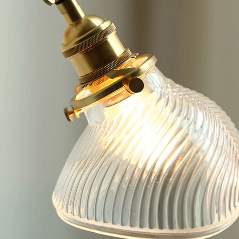 Afralia™ Clear Glass LED Wall Sconce Rotate Up Down, Perfect for Dining Room, Bathroom