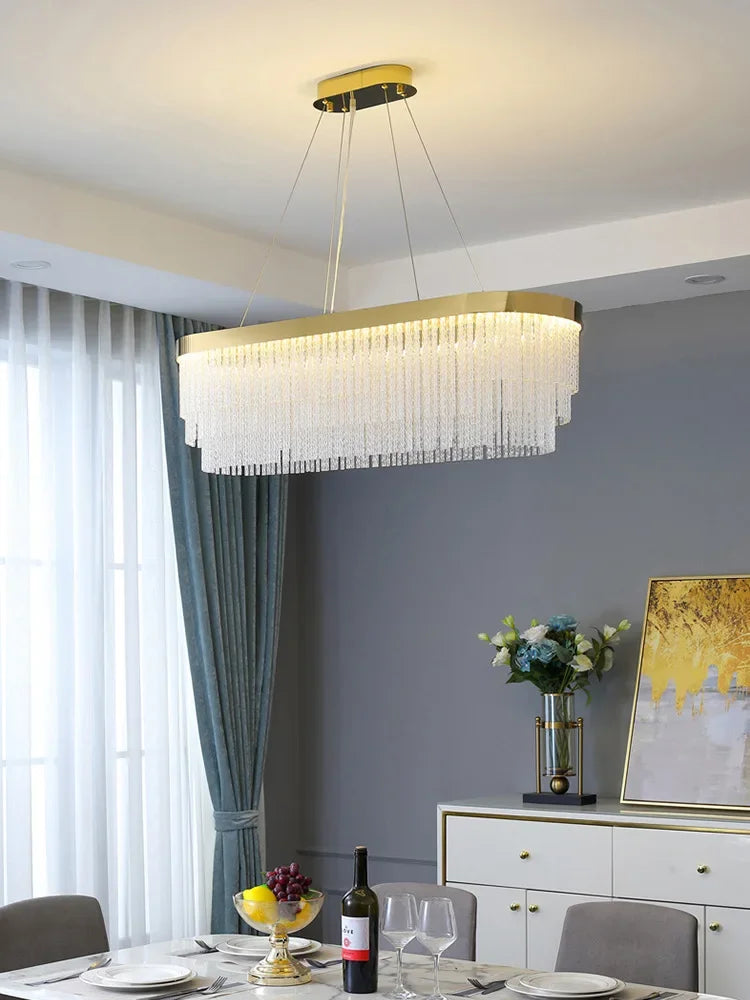 Afralia™ Tassel Crystal Chandelier: Luxurious American Home Decor Lighting