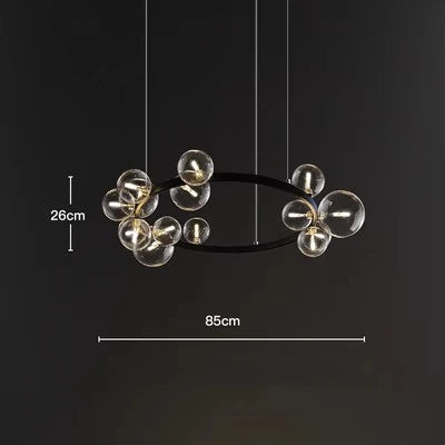 Afralia™ Glass Ball Pendant Chandelier for Kitchen Dining Living Room