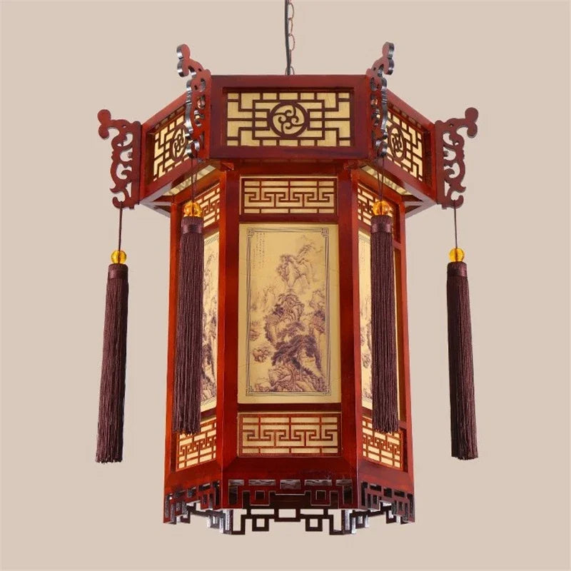 Afralia™ Bamboo Lantern Pendant Lights: Classic Chinese Beauty for Home Decor