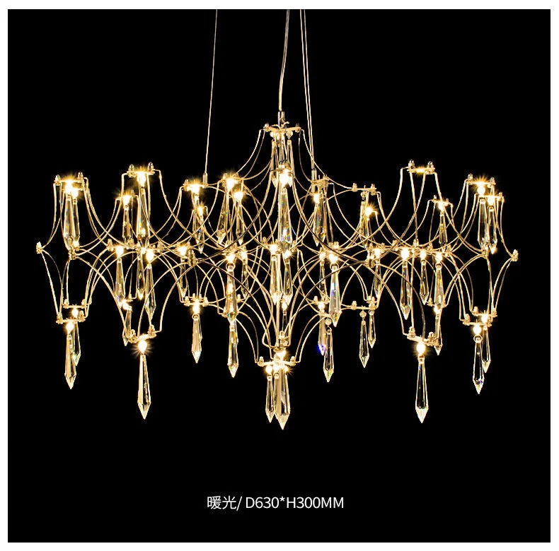 Afralia™ Crystal Chandelier Pendant Light for Home Decor Lighting