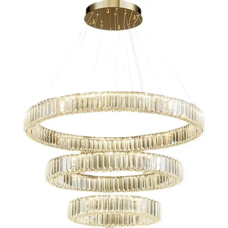 Afralia™ Crystal Chandelier: Modern Luxury Golden Lighting for Villa, Duplex Hall