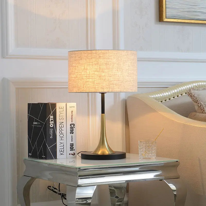 Afralia™ Fabric Postmodern Desk Lamp: American Style, Minimalist, Creative Design